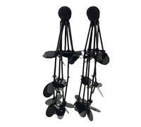 BESPORTBLE Pendientes De Aguja De Plata Pendientes Simples Pendientes Largos Pendiente De Mujer Negro