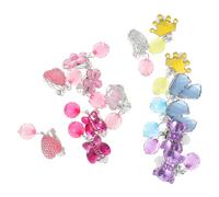 BESPORTBLE Pendientes de Clip para Niñas Diseño de Flecos, Set de 7 Pares, Color Surtido, sin Perforación, Accesorios para Fiestas y Disfraces Infantiles
