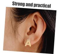 BESPORTBLE Pendientes de Letra Minimalistas para Mujer Pequeños y Delicados con Acabado Cómodos y Versátiles para Ocasión