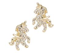 BESPORTBLE Pendientes de Unicornio con Circonita Adorables Pendientes de Oreja Decorativos Aleación Duradera y Diseño Ligero para Mujeres y Niñas