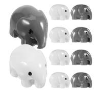 BESPORTBLE Pequeña Estatua De Elefante, 10 Piezas Adornos De Resina Miniatura De Elefante Estatua Animal Salvaje para Decoración De Mesa para Hogar Y Oficina