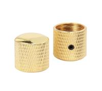 BESPORTBLE Perillas de Control de Volumen Pack de 2 Piezas para Guitarra Eléctrico Tornillos para Reemplazo y Control de Tono Perillas Giratorias de Metal Dorado