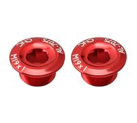 BESPORTBLE Pernos de Manivela para Bicicleta de Montaña Tornillos de Tapa de Manivela de Aleación de Aluminio CNC Color Rojo 2 Piezas Accesorios Prácticos para Platos y Bielas Fijación