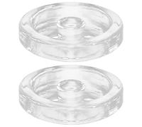 BESPORTBLE Pesas de Fermentación de Vidrio Transparentes 2 Piezas para Frascos de Boca Ancha, Tapas Multifunción para Fermentación Lactoácida, Peso Compacto y Liviano para Tarros de Cocina