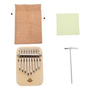 BESPORTBLE Piano Teclas de Acero Inoxidable Kalimba Portátil de Pulgar para Principiantes de Madera Natural y Tono Preciso, Instrumento Musical Compacto Adecuado para Practicar