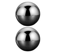 BESPORTBLE Piedras de Hielo para Whisky de Acero Inoxidable 304 Bolas de Enfriamiento Rápido de 55 MM Pack de 2 Unidades Reutilizables y Resistentes Corrosión para Vino y Bebidas