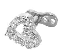 BESPORTBLE Piercing Dérmico Punto de Anclaje Brillante en Forma de Corazón, Acero Titanio 316, para Mujeres, Adecuado para Uso en Eventos Góticos y Casuales