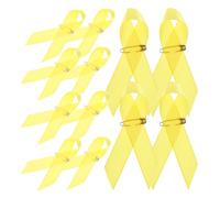 BESPORTBLE Pines de Solapa Esmaltados de Cinta Amarilla para Concienciación Cáncer Infantil, 50 Unidades de Broches de Satén Imperdibles Seguros, Accesorio para Eventos de Donación
