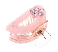 BESPORTBLE Pinza de color diamante Clip decorativo elegante pinza para el cabello pasadores de pelo vintage Abrazadera de cabello sin deslizamiento de polivinilo rosa