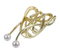 BESPORTBLE Pinza de Garra Musical Perla Dorada de Metal para Mujeres | Diseño de Nota Musical, Agarre Seguro y Cómodo, Estilo Simple y Elegante, para Festivales y Conciertos