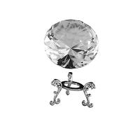 BESPORTBLE Pisapapeles Cristal Diamante 6 Cm Con Base Metálica Plateada, Decoración Brillante Para Escritorio y Oficina, Adorno Elegante Para Obsequio y Ambiente Sofisticado Casa y Trabajo