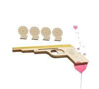 BESPORTBLE Pistola De Juguete De Madera Clásica Dispositivo para Gomas Elásticas De Madera Juguete Ensamblado Al Aire y Actividades De Equipo