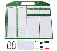 BESPORTBLE Pizarra Magnética con Marcador y Tarjetas de Alineación de Alineación de Béisbol Portátil en PVC Azul Tablero de Entrenamiento para Coaching de Béisbol