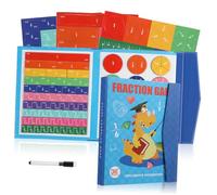 BESPORTBLE Pizarra Magnética de Fracciones para Aprendizaje Interactivo Manipulativo de Matemáticas Borrable para Herramienta de Enseñanza de Fracciones para Clases de Matemáticas Educación