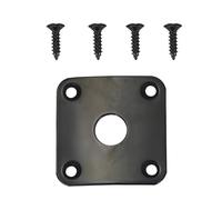 BESPORTBLE Placa de Conector Metálica Curva 4 Tornillos para Guitarra Eléctrica Negra Refuerzo Duradero para Conexión entre Mástil y Cuerpo