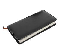 BESPORTBLE Planificador Diario A6 2 Páginas por Semana, Cuaderno de Notas Ligero en Color Negro, Material Pu y Papel, Escritura Cómoda y Fácil de Transportar para Organizar Tu Agenda