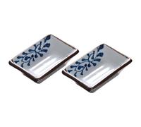 BESPORTBLE Platos para Salsa de Soja Rectangulares Grandes, 2 Piezas, Cerámica Estilo Japonés, Tazones para Mojar y Sazonar, Platos para Condimentos de Cocina, Suministros para Restaurantes