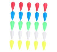 BESPORTBLE Plumas de Flecha de Goma 1,75 Pulgadas Gotas de Agua 50 Piezas Accesorio para Tiro Profesional y Recreativo Color Aleatorio