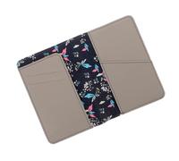 BESPORTBLE Porta-Bolsos De Identificación para Coche Organizador Portátil para Pasaportes y Tarjetas Bolsa para Guardar Tarjetas Diseño De Flores Color Azul Marino para Viajes