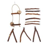 BESPORTBLE Poste De Escalada Rama De Madera para Pájaros Percha De Juguete para Jaula 10 Unidades Ideal para Loros