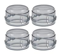 BESPORTBLE Protector de Seguridad para Gas de Cocina 4 Piezas Negro para Estufas Cubiertas de Perillas Gran Orificio Antiniños para Prevención de Accidentes Hogares