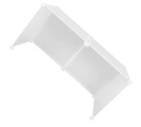 BESPORTBLE Protector para Caja de Arena para Gatos Blanco, de Plástico PP con Cubierta Superior y Ventilación para Balcones y Salas Modernas