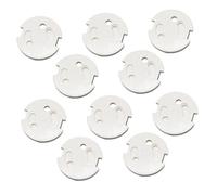 BESPORTBLE Protector Seguro para Enchufes de Ñiño Tapa Abs Blanco, Pack de 10 Piezas Adhesivo Fuerte para Prevenir Descargas Eléctricas en Tomas Francesas
