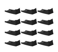 BESPORTBLE Protectores para Patas de Sillas Oficina 12 Piezas de Plástico Negro para Tubos Planos de 4cm, Soporte Resistente y Protección para Suelos Duros en Espacios Compartidos