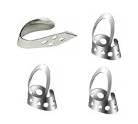 BESPORTBLE Púa De Pulgar Ajustable De Acero Inoxidable Para Ukelele, Banjo y Guitarra Acústica, Juego De 4 Piezas, Diseño Hueco Cómodo, Color Plateado, Accesorio Musical