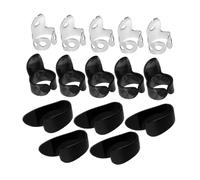 BESPORTBLE Púas de Dedo para Guitarra y Banjo con Protector de Acero Inoxidable Incluye Púas de Pulgar Negras Perforadas para Índice Caja Accesorios Versátiles para Ukelele Acústico