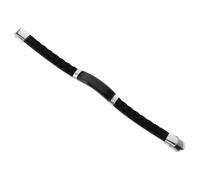 BESPORTBLE Pulsera Deportiva de Silicona para Hombre Acero Inoxidable, Superficie Suave y Ligera, Diseño Clásico Adecuado para Uso Diario Bares