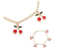 BESPORTBLE Pulsera Mujer Elegante Diseño Creativo de Cereza Accesorio Versátil para Cumpleaños y Regalos Originales Bisutería Femenina Sencilla y Atractiva