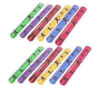 BESPORTBLE Pulsera Ninja De Pvc Para Niños, Pulsera Slap Multicolor Tamaño Único, Juego En Equipo y Desarrollo De Habilidades, Adecuado Para Fiestas De Cumpleaños y Halloween, Paquete De 24 Piezas