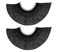 BESPORTBLE Puños de Muñeca Decorativos de Encaje Negro, Accesorios Desmontables para Ropa Femenina, Puños de Manga Falsa para Disfraces y Ropa Elegante, Detalle Romántico para Mujer, Uso