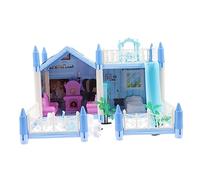 BESPORTBLE Puzzle Casa de Muñecas Miniatura DIY para Niñas Kit de Construcción Educativo Habitaciones y Terraza Juguete para Fomentar el Aprendizaje Creatividad