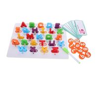 BESPORTBLE Puzzle de Madera Montessori para Niñas Educativo de Letras y Números Desarrollo Cognitivo y Coordinación Mano-Ojo Juguete Didáctico Preescolar para Aprendizaje y Regalo de