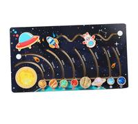 BESPORTBLE Puzzle de Móvil de Madera Juguete Educativo del Sistema Solar para Actividades de Aprendizaje Preescolar Desarrollo Cognitivo y Habilidades Lógicas