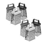 BESPORTBLE Rallador Manual de Acero Inoxidable 6 Piezas Mini Rallador de Queso Pequeño de 4 Lados Picadora de Verduras Portátil para Ajo Jengibre y Zanahorias con 3 Colores Surtidos