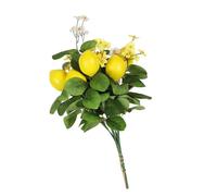 BESPORTBLE Rama de Limón Artificial 7 Ramas con Hojas Verdes, Ramo de Flores Falsas para Decoración Interior y Exterior, Arreglo Floral para Fiestas y Hogar, Adorno Duradero y Realista