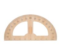 BESPORTBLE Regla de Medición de Madera Mango Cómodo para Enseñanza Transportador y Cartabón, Herramienta Didáctica para Aula y Diseño Reutilizable