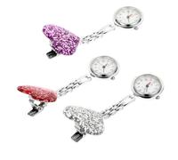 BESPORTBLE Reloj de Auxiliar en Forma, 3 Piezas, Aleación y Espejo Transparente, Colgante, Fácil de Llevar para Estudiantes y Personal Sanitario