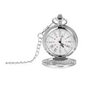 BESPORTBLE Reloj De Bolsillo Números Romanos Reloj Steampunk Retro para Hombre Cadena como Obsequio De Cumpleaños o Día del Padre