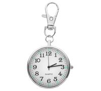 BESPORTBLE Reloj de Bolsillo y Llavero para Enfermera Acero Inoxidable Resistente Pequeño Cronómetro Uso Médico Estudiantes Material Duradero Color Plateado Ergonomía Diaria