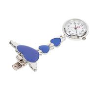 BESPORTBLE Reloj De Enfermera Colgante De Cuarzo para Mujer, Reloj De Bolsillo Esfera Grande, Diseño Simple y Moderno, Uso Profesional Sanitario y Estudiantil, Color Azul Claro, Tamaño Compacto