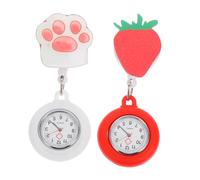 BESPORTBLE Reloj de Enfermería Clip Extensible y Cuarzo 2 Piezas para Profesionales Femeninas