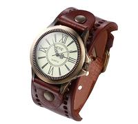BESPORTBLE Reloj De Estilo Retro para Mujer Esfera Romana Correa De Auténtico Diseño Informal Reloj De Pulsera De Cuarzo