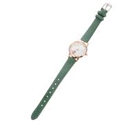 BESPORTBLE Reloj De Gato Nocturno para Estudiantes Femenino Movimiento De Cuarzo, Correa Ajustable De Cuero Verde, Adecuado para Niñas La Escuela, Diseño Luminoso y Cómodo Tamaño Pequeño