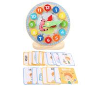 BESPORTBLE Reloj De Juguete De Madera Educativo para Ayuda Didáctica para Enseñar La Hora y Números Clase De Preescolar