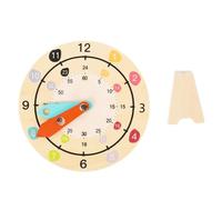 BESPORTBLE Reloj De Madera para Juguete Educativo De Cognición del Reloj Analógico Didáctico para Decir La Hora Niñas Educación Preescolar