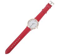 BESPORTBLE Reloj De Pulsera Digital para Mujer Elegante, Correa De Piel Roja, Diseño Ultradelgado, Cuarzo Preciso, Uso Diario y Casual, Accesorio De Moda, Tamaño Pequeño